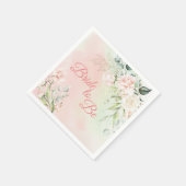 Bruid tot bruid bloemrijke elegante roze chic meis servet (Hoek)