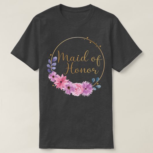 Bruid tot bruid Hen Night Blauwe bloem T-shirt (Design voorkant)