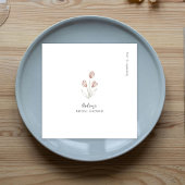 "Bruid tot bruid" Roze & Witte aquarel Tulp Servet