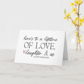 Bruid tot bruidegom trouwen Mr. & Mrs Wedding Kaart (Gele Bloem)