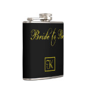 Bruid Tot Nu Te Personaliseren Monogram Verlovings Heupfles (Rechts)