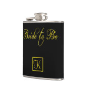 Bruid Tot Nu Toe Persoonlijke Monogram Verlovingsf Heupfles (Links)