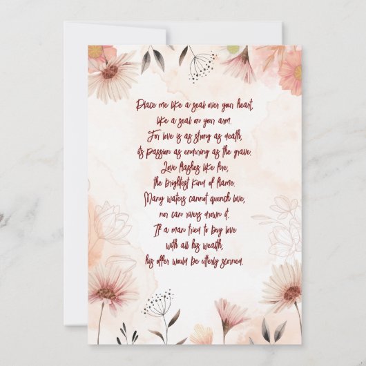 Bruid tot zegen uitnodiging (Achterkant)