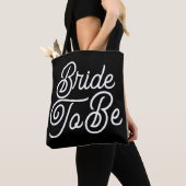 Bruid Totaal Zwarte & Witte Tote Tas (Dichtbij)