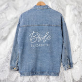 Bruid Trendy Modern Script Denim Jacket