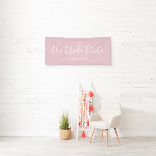 Bruid Tribe Blush Roze Trouwbanner Spandoek (Insitu)