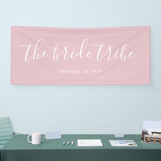 Bruid Tribe Blush Roze Trouwbanner Spandoek (Beurs)