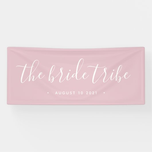 Bruid Tribe Blush Roze Trouwbanner Spandoek (Horizontaal)