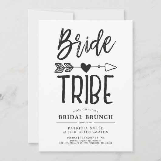 Bruid Tribe Bruids Brunch bruiloft Kaart (Voorkant)