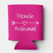 Bruid Tribe bruiloft feest neon roze koelboxxen Blikjeskoeler (Achterkant)