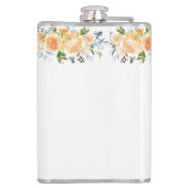 Bruid Tribe Coral Peach Navy Bloemen Custom Heupfles (Achterkant)