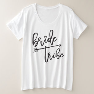 Bruid Tribe Diamond Bruids Party Stijlvolle Bruilo Grote Maat T-shirt