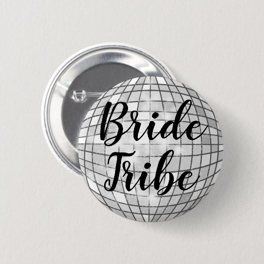Bruid Tribe Disco Ball Pin Ronde Button 5,7 Cm (Voorkant /achterkant)