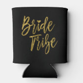 Bruid Tribe Faux Gold Folie en zwart met hart Blikjeskoeler (Achterkant)