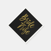 Bruid Tribe Faux Gold Folie en zwart met hart Servetten (Hoek)