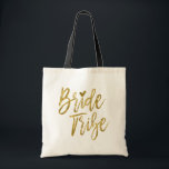 Bruid Tribe Faux Gold Folie Wedding Party Bag Tote Bag<br><div class="desc">Bride Tribe Faux Gold Foil Wedding Party Bag is de perfecte bruidstas om mee te reizen naar een bestemming bruiloft.</div>