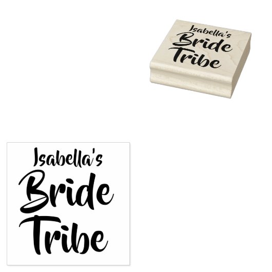 Bruid Tribe gepersonaliseerd Rubberstempel (Gestempeld)