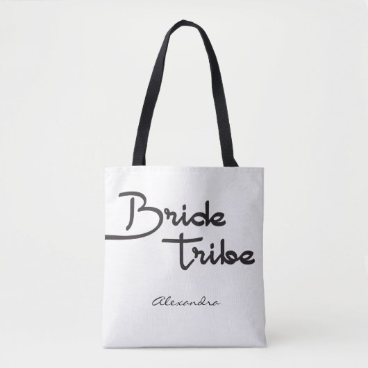 Bruid Tribe, Gepersonaliseerde naam, bruidsmeisje Tote Bag (Voorkant)
