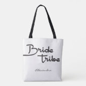 Bruid Tribe, Gepersonaliseerde naam, bruidsmeisje Tote Bag (Achterkant)