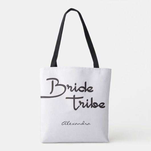 Bruid Tribe, Gepersonaliseerde naam, bruidsmeisje  Tote Bag (Achterkant)