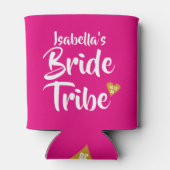 Bruid Tribe Gold Date Heart Gepersonaliseerd Blikjeskoeler (Achterkant)