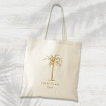 Bruid Tribe Goud Tropische Palm Tree Custom Tote Bag<br><div class="desc">Deze leuke tropische palmboom canvas tas met de woorden "Bride Tribe" in goud is het perfecte bruidsmeisje of welkomstgeschenk voor een tropische strandbestemming of buitenbruiloft! Personaliseer het met de naam van je bruidsmeisje.</div>