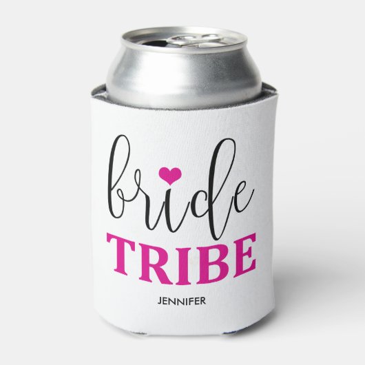 Bruid Tribe Magenta Hart Leuk Bruidsmeisje Blikjeskoeler (Blikje Voorkant)