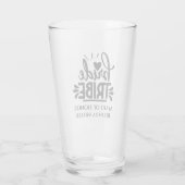 Bruid Tribe meid van eer aangepaste bruiloft Glas (Achterkant)