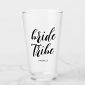 Bruid Tribe Modern Minimalistisch vrijgezellenfees Glas (Voorkant)