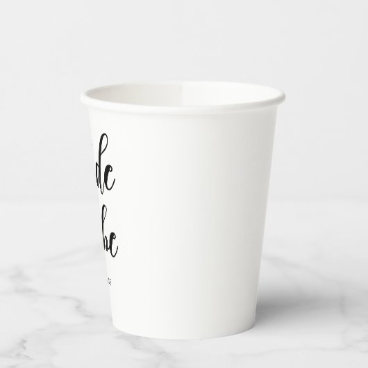 Bruid Tribe Modern Minimalistisch vrijgezellenfees Papieren Bekers (Links)