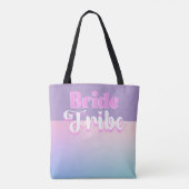 Bruid Tribe Paarse Tote Bag (Achterkant)