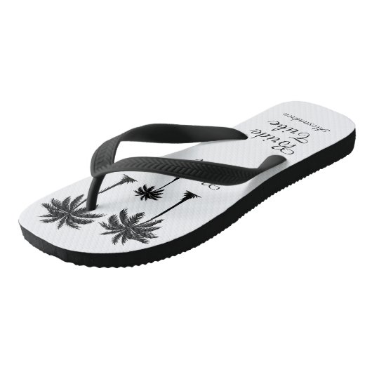 Bruid Tribe Palm Tree Beach Lover Teenslippers (Schuin)
