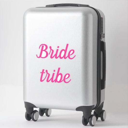 Bruid Tribe Roze Bruids Team Aangepaste Tekst Brui Sticker (Koffer)