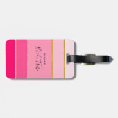 Bruid Tribe Roze & Gouden Bachelorette Bagagelabel (Achterkant horizontaal)