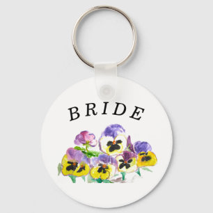 Bruid Tribe Viooltjes Bloemrijke Vintage Meisjesac Sleutelhanger