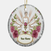 Bruid Trouwen Rozen custom ornament (Links)