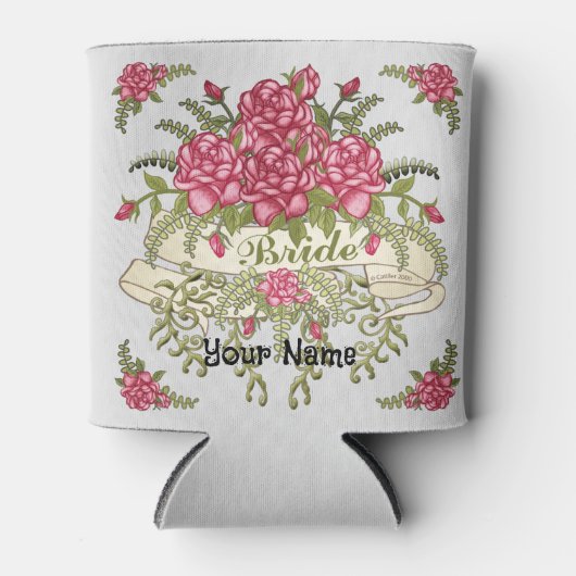 Bruid Trouwfleskoeler Blikjeskoeler (Voorkant)