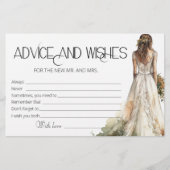 Bruid Trouwjurk Advies en Wensen Vrijgezellenfeest Briefpapier (Voorkant)