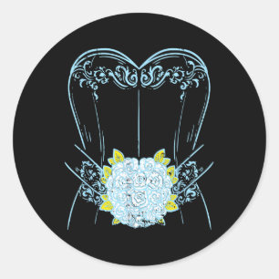 Bruid Trouwjurk Bachelorette Groom Party Brida Ronde Sticker
