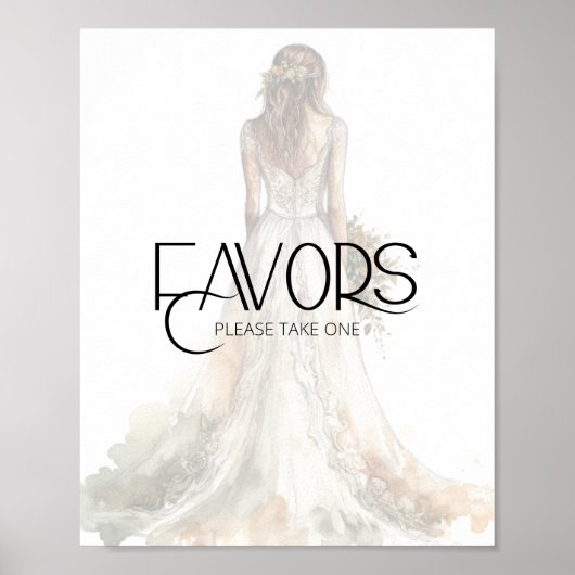 Bruid Trouwjurk gunsten neem Poster (Voorkant)