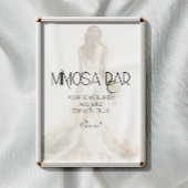 Bruid Trouwjurk Mimosa Bar Sign Poster