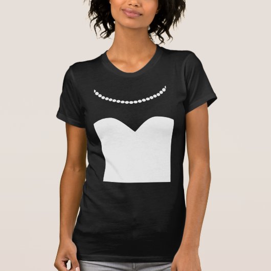 Bruid Trouwjurk Pearl Ketting T-shirt (Voorkant)