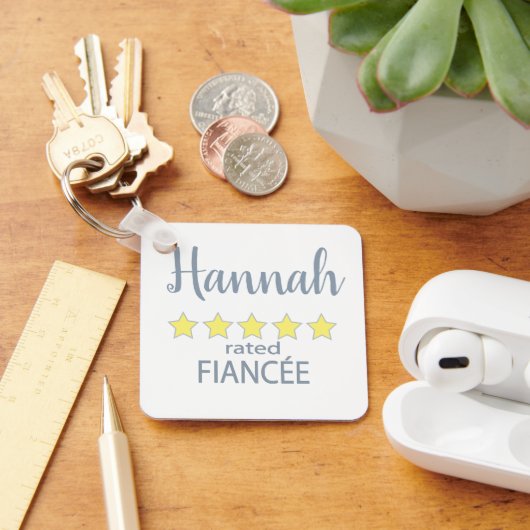 Bruid & Trouwpartij 5 Sterren Verloofde Sleutelhanger (Bureau)
