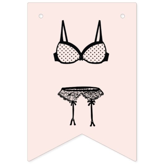 Bruid Trouwt Ondergoed Bruiloft Bachelorette Vlaggetjes (Eerste vlag)