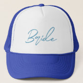 BRUID TRUCKER HOED | Blauwe tekst | Huwelijk  Trucker Pet (Voorkant)