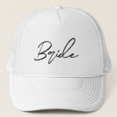 BRUID TRUCKER HOED | Zwart op Wit | Bachelorette  Trucker Pet (Voorkant)