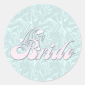 bruid turquoise zijde Stickers (Voorkant)