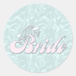 bruid turquoise zijde Stickers