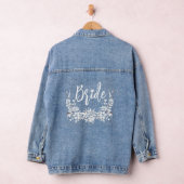 Bruid typografie en bloemstukken bruiloft denim jacket (Hangar)