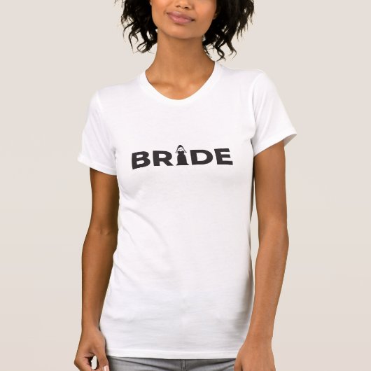 Bruid typografie vrijgezellenfeest bruid T-shirt (Voorkant)